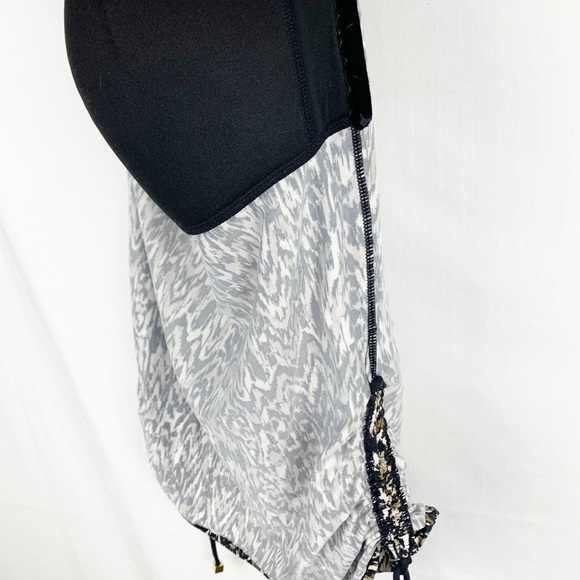 BADGLEY MISCHKA Zara Halter Tankini Top Black Tan white size 10 - Picture 15 of 15